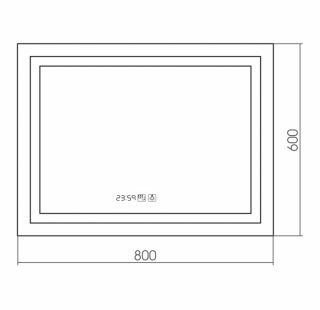 Зеркало Silver Mirrors Livia Neo-3 80см белый LED-00002404