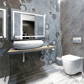 Зеркало Silver Mirrors Livia Neo-3 80см белый LED-00002404