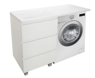 Напольная тумба с раковиной Эстет Dallas Luxe ФР-00009668 Л 105см три ящика белый