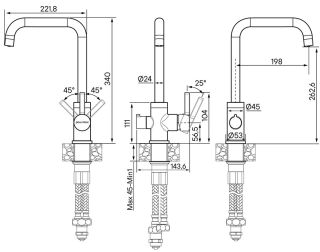 Смеситель для кухни Paulmark Logas Lo213021-308 чёрный
