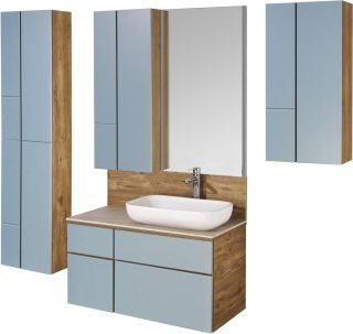 Тумба под раковину Акватон Мишель 100см дуб рустикальный/фьорд 1A256901MIX30