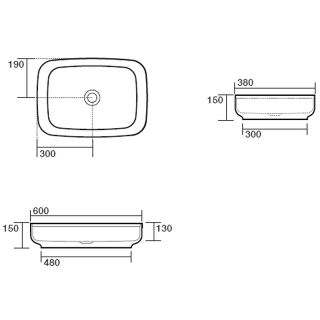 Раковина Kerasan Tribeca 514131 черная 60 см