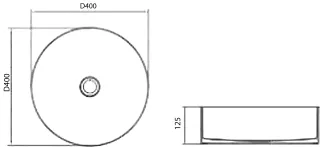 Накладная раковина Gappo GX101-3 40 см золотой сатин