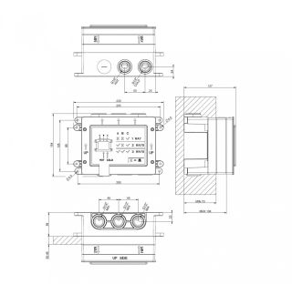 Скрытая часть термостатического смесителя Gessi HI-FI Comfort 63001.031