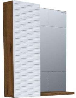 Шкаф-зеркало Grossman Альба 206501 65см левый веллингтон/белый