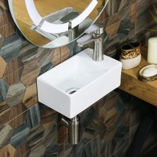 Подвесная раковина Melana A311L-803 31см левая белый