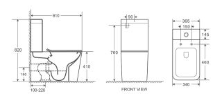 Унитаз компакт WeltWasser Gelbach 001 ST GL-WT 10000006089