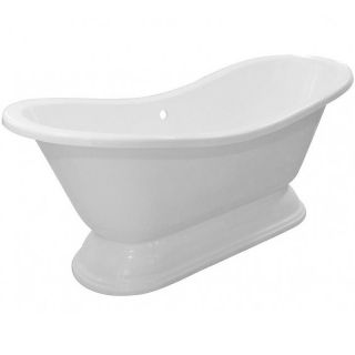 Ванна из литьевого мрамора Эстет Бостон ФР-00001046 с литым подиумом 180x74см белый