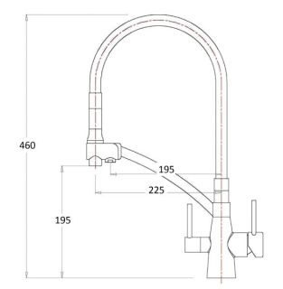 Смеситель для кухни ZORG Sanitary ZR 338-6 YF SATIN
