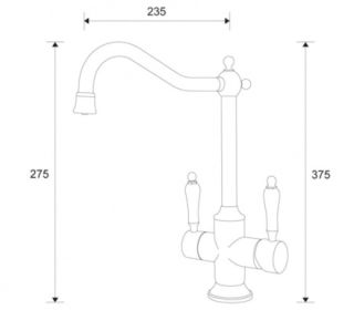 Смеситель для кухни ZORG Sanitary ZR 344 YF STEEL