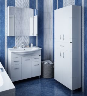 Зеркальный шкаф СанТа Стандарт 113010 80см белый