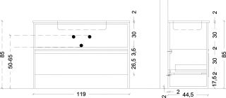 Ящик под консоль Armadi Art Loft 120см белый 894-120-W