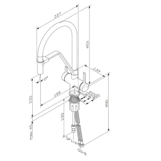 Смеситель для кухни Am.Pm Func F8F07802 черный хром