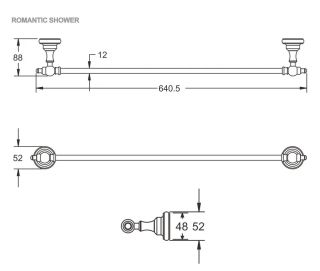 Полотенцедержатель Rose RG1117Q 64см бронза