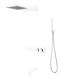 Душевая система Boheme Fusion 131-2-MW с термостатом белый матовый
