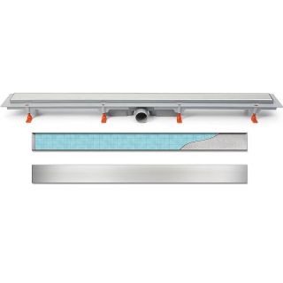 Душевой лоток Veconi Klasik N 650 V650KN с решеткой Хром глянцевый под плитку