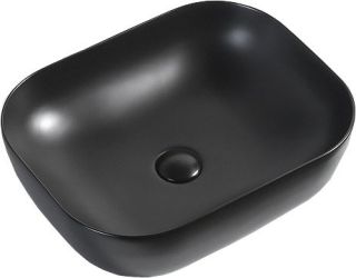 Раковина накладная Aquanet Lake-1-MB 245829 50 см чёрный матовый