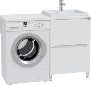 Раковина над стиральной машиной СанТа Юпитер 900125 120см правая белый