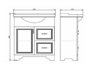 COMFORTY Тумба-умывальник Севилья-85 00-00003083