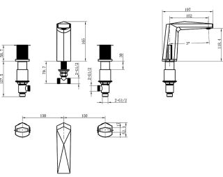 Смеситель для раковины Boheme Venturo 150-CR-TOUCH хром