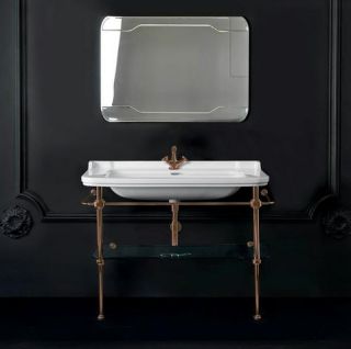 Раковина Kerasan Waldorf  4144K1bi/cr*1 Белая 120 см