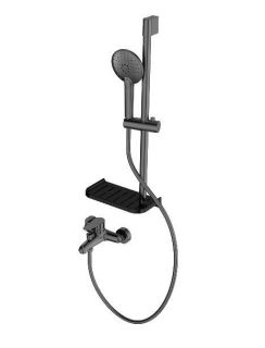 Смеситель для ванны с душевым гарнитуром Wonzon & Woghand Alfa WW-AE3201-MB чёрный матовый