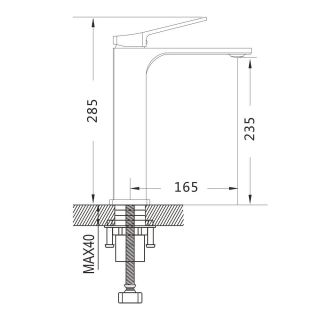 Смеситель для раковины Shevanik S6111G золотой сатин