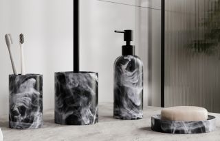 Стакан для зубных щеток WasserKRAFT Neime K-1928 Черный Белый