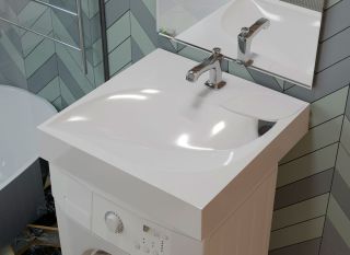 Раковина над стиральной машиной Madera List 60см белый 4627173210553