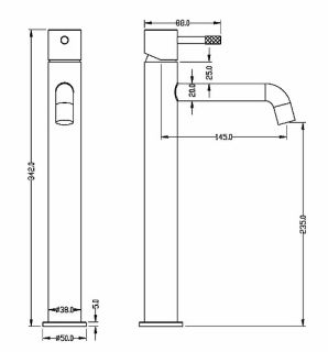 Смеситель для раковины Boheme Uno 462-WG белый/золото