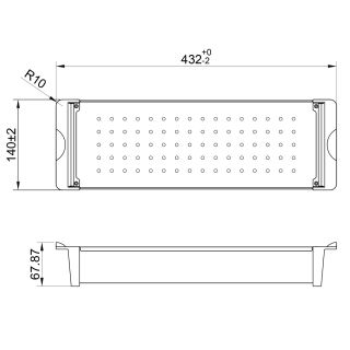 Коландер для кухонной мойки Reflexion Arno RX3014BL оружейная сталь