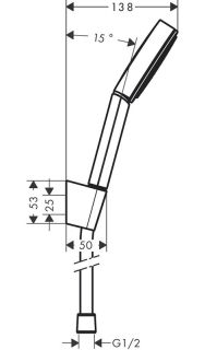 Душевая лейка Hansgrohe Pulsify 105 1jet 24301700