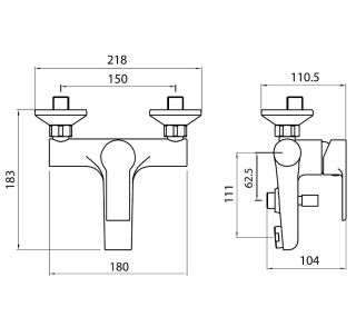 Смеситель для ванны Koller Pool Kvadro ARC KA0100