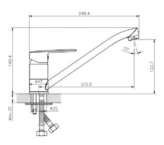 Смеситель для кухни Koller Pool Line LN0950