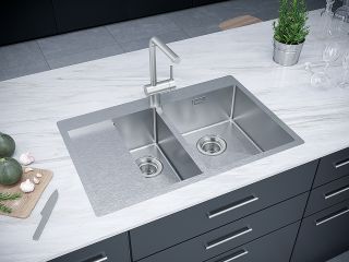 Мойка кухонная Paulmark Union PM537851-BSR правая брашированная нержавеющая сталь