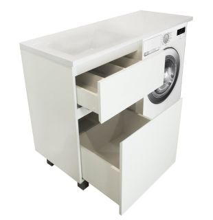 Напольная тумба с раковиной Эстет Dallas Luxe ФР-00009681 Л 150см два ящика белый