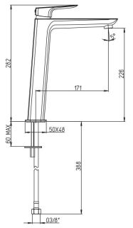 Смеситель для раковины Paini Nove 09CR205LL хром