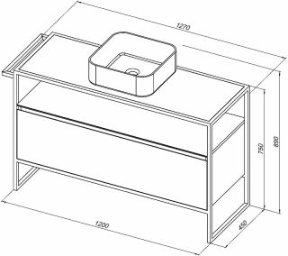Тумба под раковину Allen Brau Priority 120 1.31004.AM Антрацит матовый