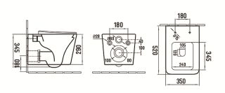 Унитаз CeramaLux 5170MC подвесной с сиденьем Микролифт