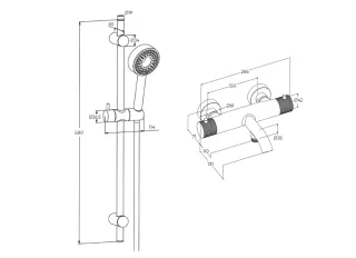 Смеситель для ванны и душа Milleau Tissage  ML81803/0705BD-CR хром