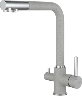 Смеситель для кухни GranFest 3611 серый