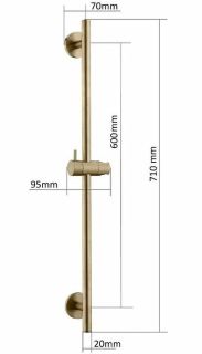 Душевая штанга Boheme Uno 420-B чёрный матовый