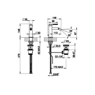 Смеситель для биде Gessi Ingranaggio 63507.031 хром
