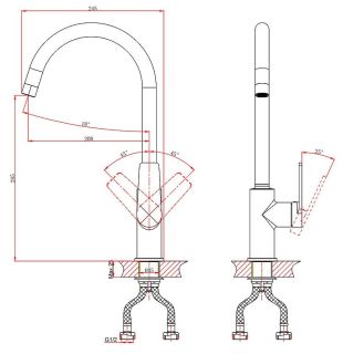 Смеситель для кухни DQ Bayern.F?rth DA1522401 хром
