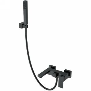 Смеситель для ванны Boheme Qubic 473-B чёрный матовый
