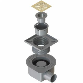 Душевой трап Boheme Smart Design 984-10-G 10см золото