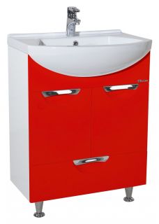 Тумба под раковину Bellezza Альфа 55см красный 00000005234
