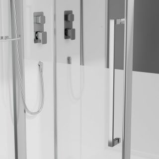 Душевая кабина Black and White Galaxy G8890 160х85 889000 с паром без гидромассажа