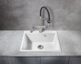 Смеситель для кухни Milacio Ultra MCU.557.SS с подключением к фильтру и гибким изливом нержавеющая сталь