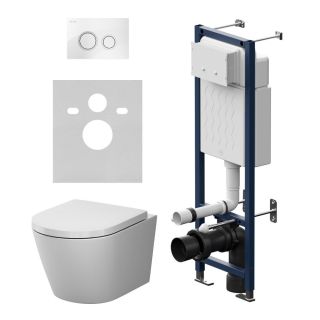 Инсталляция Am.Pm ErgoFit с подвесным унитазом Aquaspin и клавишей IS110101.851900